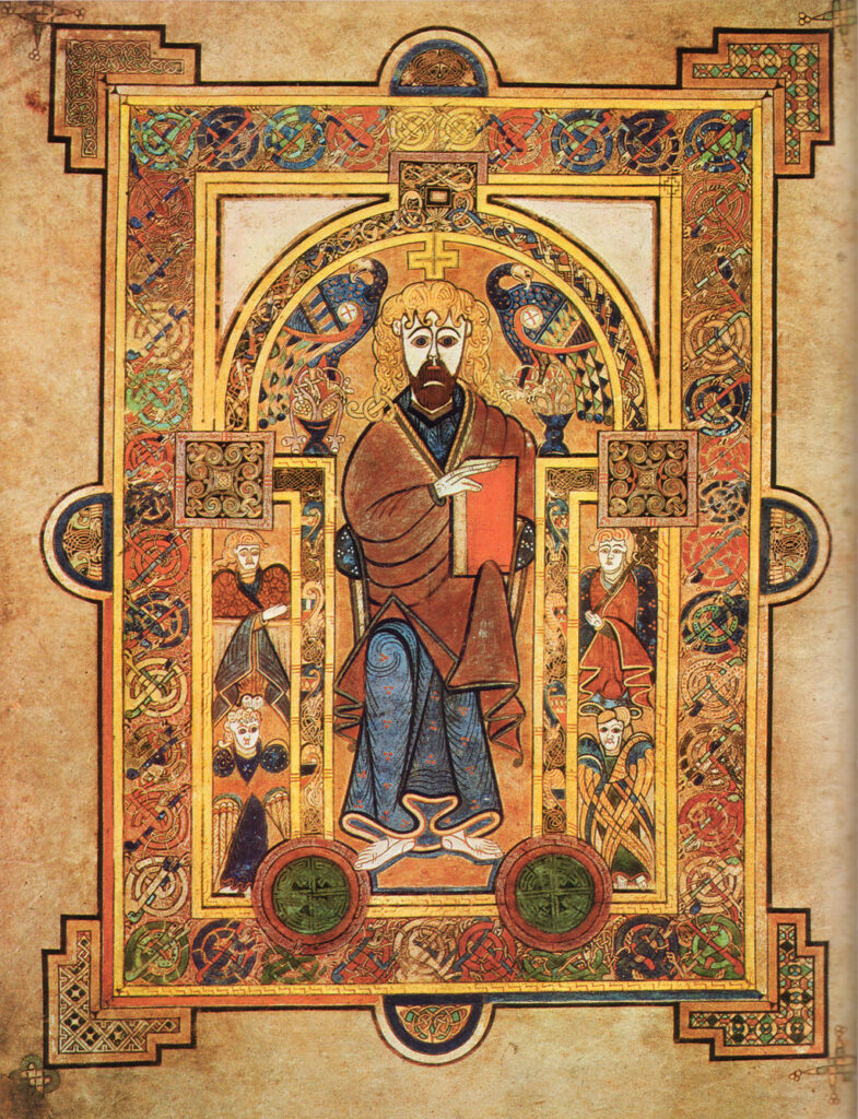 Book of Kells in Ireland written on Vellum 800 AD