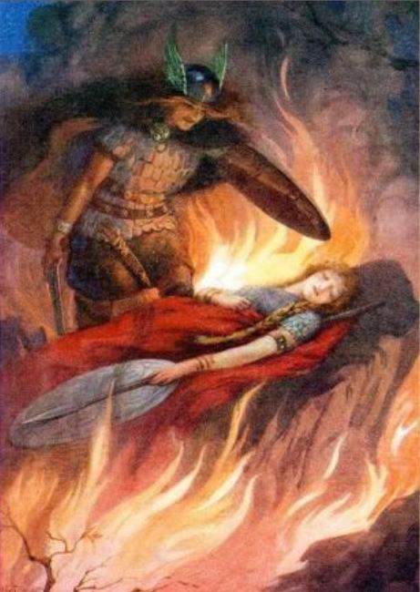Sigurd saves the Sleeping Beauty Brunhild