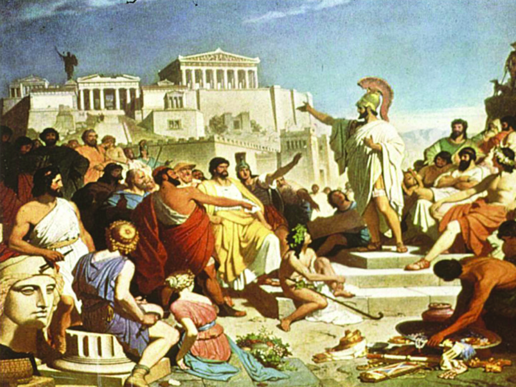 Athens democratic discussion a precursor of the first republic