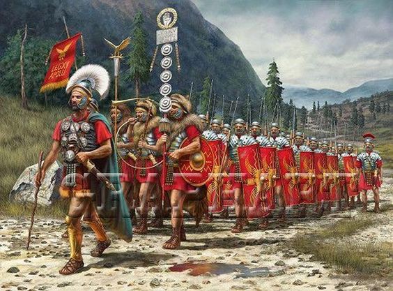 The Roman Legion Marching on the Move